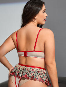 Lencería Sexy para Mujer Talla Grande, Vestido Rojo Deep Love, 6x, con Aros de Acero Bordados y Liga, Lencería Sexy Femenina Plus - Product Image 2