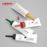 Tube applicateur de précision à long bec personnalisé 100ml 120ml 150ml pour sérum capillaire, emballage de teinture capillaire