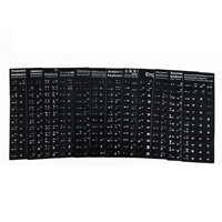 Autocollant de Clavier Multilingue Personnalisable pour DIY, Peau de Clé Décorative, Reconnaissance de Lettres Arabes, Espagnoles, Françaises, Russes