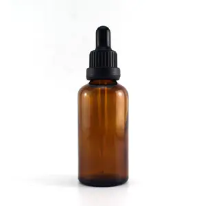 amber essential oil glass dropper bottle with tamperproof cap