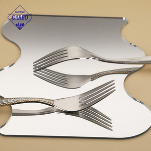 Juego de Cubiertos de Acero Inoxidable 201 con Diseño Martillado Dorado de Lujo, con Soporte Metálico, Artículo de Exhibición para <span class=keywords><strong>Tienda</strong></span>, Novedad 2026 - Product Image 5