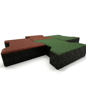 1m X 1m X 15mm Schwarze Ineinandergreifende Outdoor EPDM <span class=keywords><strong>Gummi</strong></span>-Bodenplatten Rutschfest Stoßdämpfend Fitnessmatten für Werkstatt Spielplatz - Product Image 4