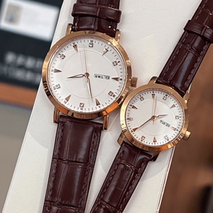 Colección de Relojes de Cuarzo con Esfera Redonda para Hombre con Correa de Cuero en Negro, Blanco y Marrón para Uso Formal e Informal Longinesing - Product Image 4