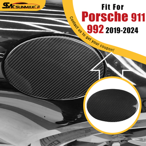 Sunmax pour Porsche 2019-2024 911 992 véritable Fiber de carbone bouchon de réservoir de carburant de voiture housse de Protection style de voiture accessoires extérieurs - Product Image 1