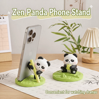 Support de téléphone Panda style chinois, support de téléphone paresseux en résine, nouveau décoration de bureau mignonne sur le thème culturel chinois