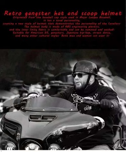 Retro DS Gangster cá tính capp Mũ bảo hiểm bóng chày cưỡi Scoop Mũ Bảo Hiểm Vịt lưỡi Coy Mũ bảo hiểm trượt tuyết Ấn Độ - Product Image 6