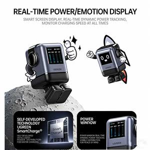 Cargador de Pared USB-C UGREEN de 100W con 4 Puertos y Pantalla de Energía Inteligente – Adaptador de Carga Rápida PD 3.0 para Teléfono, Portátil y Tableta - Product Image 5