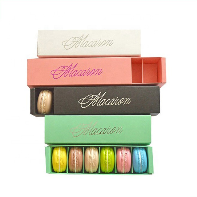 Wholesale Disposable Custom Luxury Kraft Paper Gift Packaging Macaron Boxes