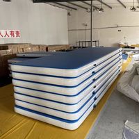 Tapis de gymnastique gonflable personnalisable de 6 à 10 m, imperméable en PVC, prix direct d'usine, tapis de gymnastique gonflable pour tumbling
