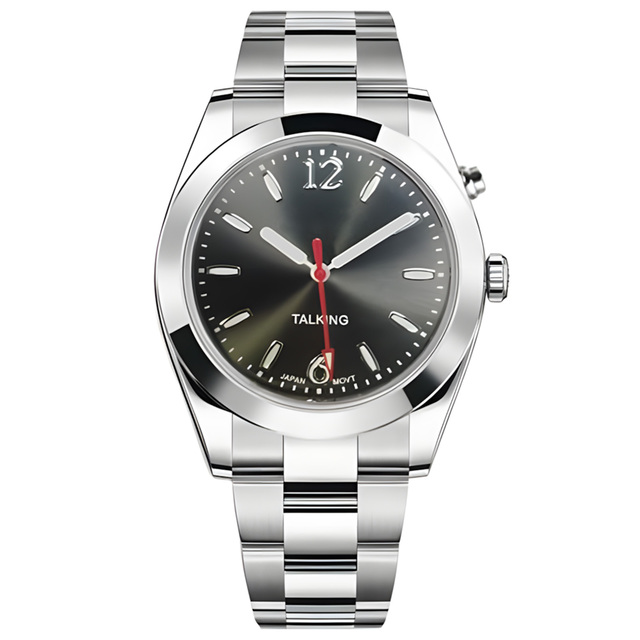 Men's Fashion Quartz Watch Men's Luminous Watch With Loud and Clear Voice R Time for the Blind Talking Watch for Men