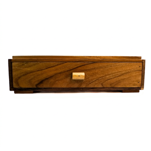 Handmade Natural Teak Wood Decorative Cutlery Storage <b>Box</b> Sustainable Solid Wood Kitchen Flatware Utensil Organizer Case - Product Image 1