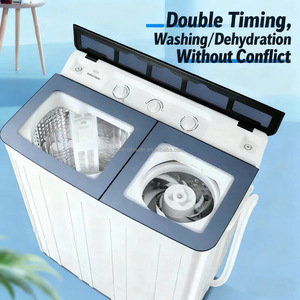 Lavatrice Domestica Portatile Multifunzione con Doppia Vasca Interna in Acciaio Inossidabile - Product Image 2