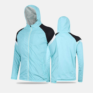 Cheap Price Blue <b>Black</b> Hooded Breathable Waterproof Windbreaker <b>Jackets</b> Football <b>Rain</b> Shell <b>Jacket</b> Soccer Raincoat - Product Image 2