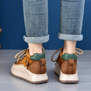 Zapatos de suela gruesa de piel de vaca de capa superior informal para mujer - Product Image 2