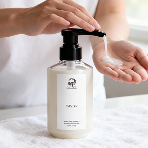 Shampooing Capillaire Bio au Caviar Marque Blanche – <span class=keywords><strong>Cheveux</strong></span> Soyeux, Lisses, Anti-Frisottis, Fortifiants, Réparateurs et Hydratants - Product Image 1