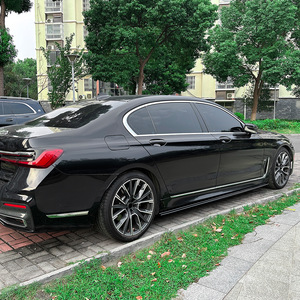 Bmw Side Skirts Piano Black Carbon Fiber Texture For 7 Series G12 M Sport 2016 2022 Abs Material - Product Image 2