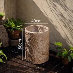 Nuevo lavabo para exteriores de estilo chino, lavabo integrado con aspecto de piedra para uso en jardines y villas - Product Image 5