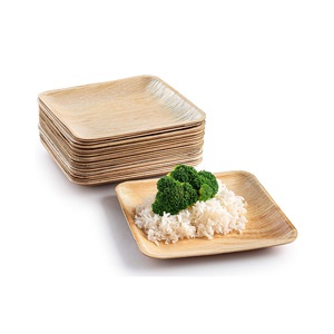 Tốt nhất bán 8 \ "phân hủy sinh học areca tre bằng gỗ dùng một lần Bộ đồ ăn vuông tấm món ăn bên xuất khẩu số lượng lớn giá có sẵn - Product Image 1