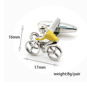 Venta al por mayor de bicicletas ciclistas novedad <span class=keywords><strong>gemelos</strong></span> personalizados para hombre traje de negocios camisa accesorio de moda boda esmoquin <span class=keywords><strong>gemelos</strong></span> de moda - Product Image 2