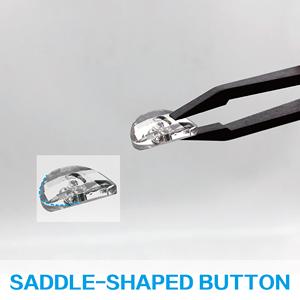 Nút đá pha lê hai lỗ màu trắng 18L 11.5mm với trang trí Rhinestone kỹ thuật mạ thân thiện với môi trường - Product Image 3