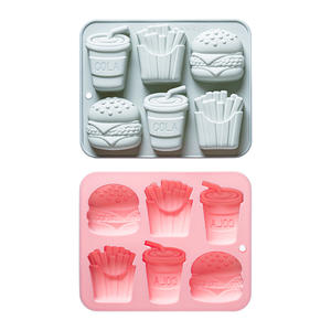 <span class=keywords><strong>Molde</strong></span> de Silicona para Pasteles de Halloween, <span class=keywords><strong>Molde</strong></span> para Hornear, 6 en 1, Forma de Hamburguesa y Papas Fritas, para Jabón Hecho a Mano, Gelatina, Resina Epoxi - Product Image 6