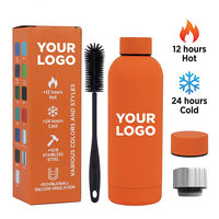 Bouteille d'eau de petite taille résistante aux chutes, en acier inoxydable 304, thermos sous vide, logo personnalisé imprimé, bouteille d'eau réutilisable pour boissons