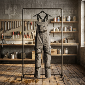 Unisex Dark Gray Polyester <b>Waterproof</b> <b>Work</b> Coveralls Adjustable Straps Reinforced Knees Abrasion Resistant Oeko-Tex Certified - Product Image 6