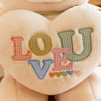 Jouet en peluche Love Bear surdimensionné personnalisé avec fourrure douce pour les filles un animal en peluche d'un animal de remplissage. pour un oreiller doux.