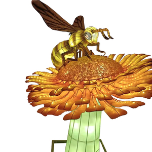 Lanternes en soie en tissu de Festival chinois à <span class=keywords><strong>Led</strong></span>, décoration d'événements, Dragon géant éclairé volant en plein air Halloween jardin en acier inoxydable - Product Image 4