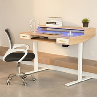 Bureau debout électrique ergonomique pliable avec tiroirs, réglable en hauteur, motorisé, pour bureau et rangement, écologique, pour le télétravail