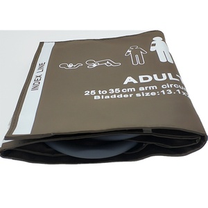 Tái sử dụng nâu dành cho người lớn y tế <span class=keywords><strong>NIBP</strong></span> <span class=keywords><strong>Cuff</strong></span> Ống duy nhất <span class=keywords><strong>NIBP</strong></span> <span class=keywords><strong>Cuff</strong></span> với kết nối - Product Image 1