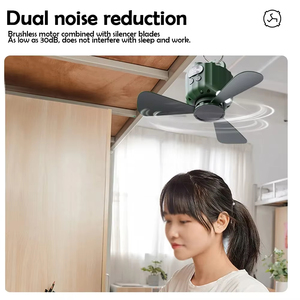 Ventilador de techo LED para acampar al aire libre, luz de tienda de campaña, 10400mAh, recargable, portátil, con batería, Control remoto, Motor sin escobillas - Product Image 2