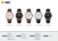 Montre Homme SKMEI 9298 à Lunette Cannelée, Étanche 30M, à Quartz, avec Date, Idéale pour Réunions d'Affaires et Usage Quotidien au Bureau