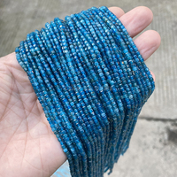 JD Perles carrées facettées en apatite naturelle de 2 mm, petites pierres précieuses en vrac pour accessoires de bijoux DIY