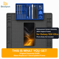 Remplacement pour l'écran OLED du Samsung Galaxy S24 Ultra 5G, assemblage d'écran original + verre remplaçable, avec cadre d'origine, grade A