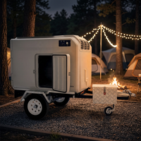Congélateur portable à moteur solaire pour camping et extérieur, grande capacité, alimenté par batterie, 450W/750W, 40dB, froid