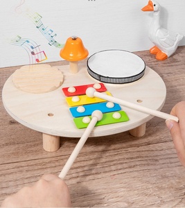 Wholesale Wooden Musical Instrument Set Orff Percussion Instrument Wooden Toys With Xylophone <b>Drum</b> for Kids - Product Image 2