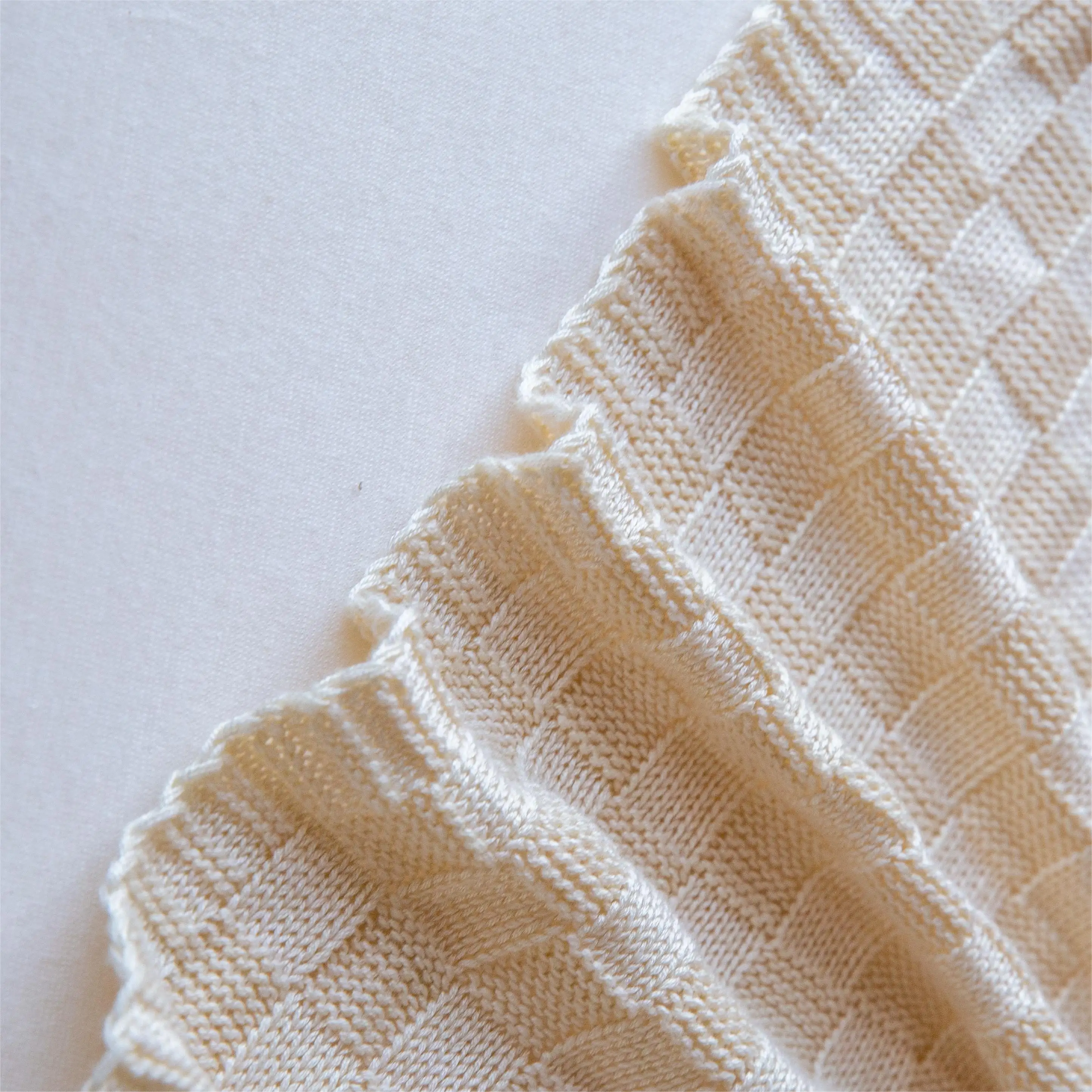 100% Bio OEKO Waffel Bambus gestrickte weiche Decken für das Bett