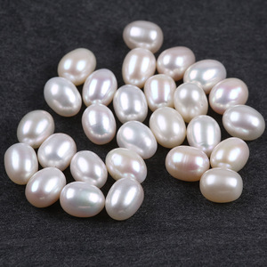 Perles d'eau douce naturelles de Zhuji en gros, 8,5-9 mm, forme de riz, en vrac et nues, en blanc, rose et autres couleurs pour la fabrication de bijoux - Product Image 3