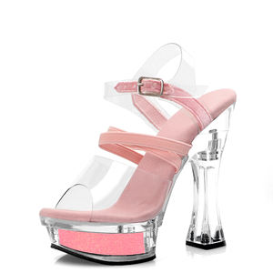 Zapatos de Tacón Alto de 14CM Estilo Diablo Gótico para Pole Dance, Plataforma Transparente Impermeable para Espectáculos de Verano - Product Image 2