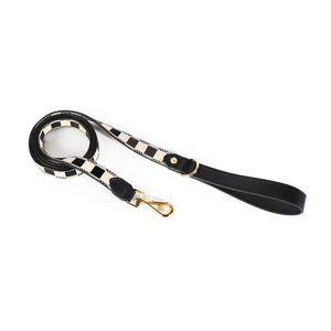 Classic Checkered Dog Leash <strong>and</strong> <strong>Collar</strong> Wholesale <strong>Detachable</strong> Leather Dog <strong>Collar</strong> Neck <strong>Collar</strong> with Scarf or Bow Tie - Product Image 6