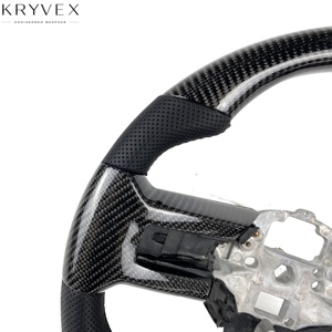Kryvex pour Ford Raptor 2023-2025, accessoires intérieurs pour pick-up, mise à niveau personnalisée, volant chauffant en fibre <span class=keywords><strong>de</strong></span> carbone véritable - Product Image 2
