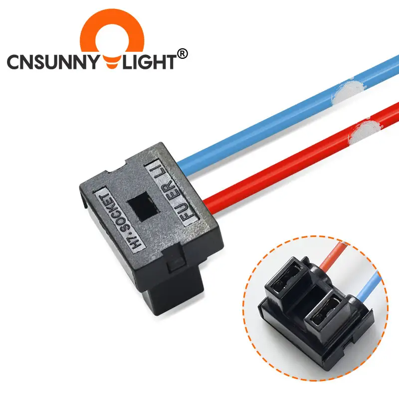 Car Light Halogen Accessories H7 Socket Wiring Harness Holder Connector Replacement Auto Headlight Fog Lamp Base Pigtail Plug