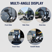 Mini-chargeur agricole à 4 roues, mini-chargeur télescopique 4x4, mini-chargeur multifonctionnel pour la foresterie et les vergers