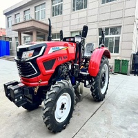 Tracteur utilitaire municipal 4x4 de marque chinoise 90 CV, moteur diesel ROUGE, machine agricole, garantie 1 an, pompe, moteur, boîte de vitesses, faible coût