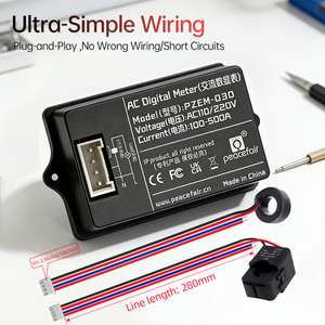 PZEM-030 เครื่องวัดความถี่พลังงานไฟฟ้ากระแสสลับ 80-260V จอภาพ CT KWH แรงดันไฟฟ้า กระแสไฟฟ้า ตัวประกอบกำลังไฟฟ้า 100A 200A 300A 400A 500A L19 - Product Image 6