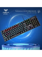 Wolvespider S2022 Set Mouse Mekanik Berkabel Edisi Esports RGB Blue Switches USB Human Engineering Gaming Peripherals PC