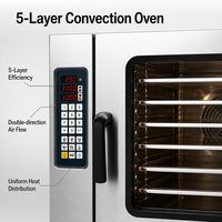 Four combiné électrique commercial 3-en-1 JIEYI CK07A-60 (convection vapeur) avec commande tactile/boutons, écran LED, protection contre la surchauffe pour boulangeries