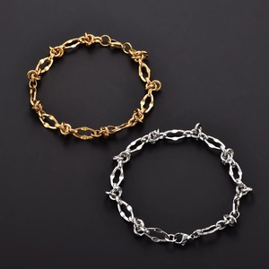 Hip Hop Men's <b>Bracelet</b> Stainless Steel Knotted Hand Chain <b>Gold</b> Plated Unique Chunky Link Bangle Punk Jewelry for <b>Boys</b> - Product Image 5