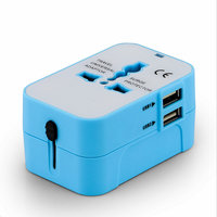 Adaptateur secteur interchangeable HHT202 avec 2 chargeurs USB de type avec prise
